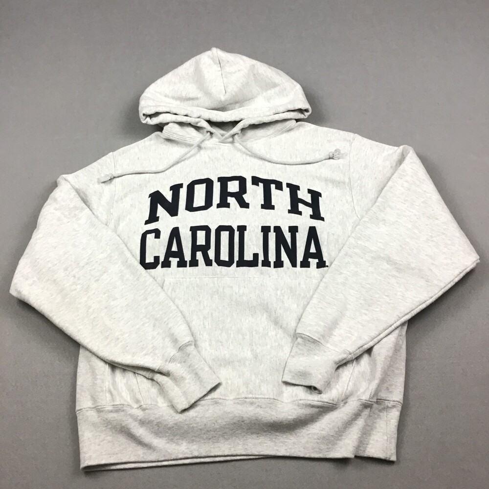 North Carolina Tar Heels Hoodie Men M Gray Champion Reverse Weave Sweatshirt